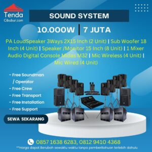 Paket sewa sound system 10000 w