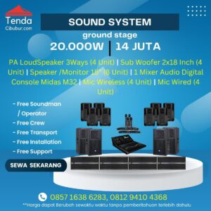 Paket sewa sound system 20000 w ground stage