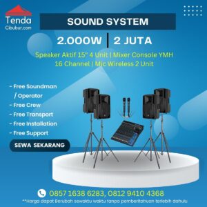 Paket Sewa Sound System 2000 W