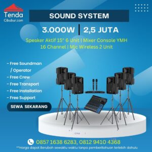 Paket Sewa Sound System 3000 W