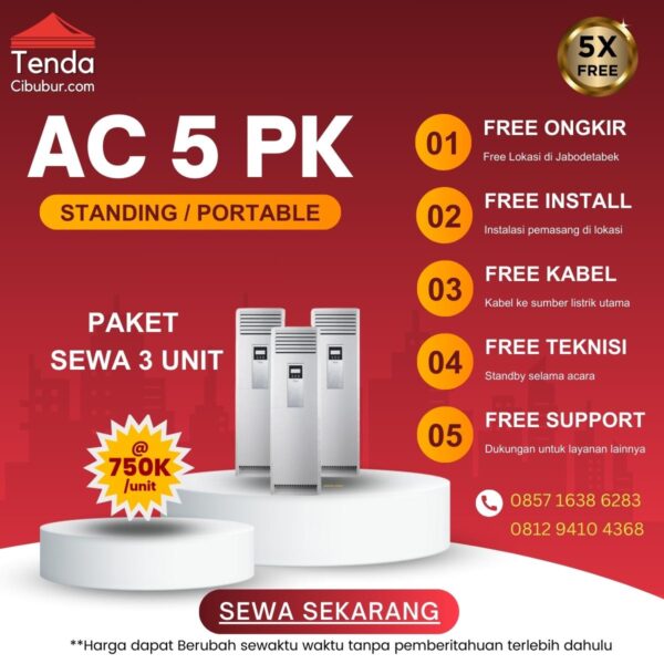 Sewa 3 AC Standing Portable 5 PK