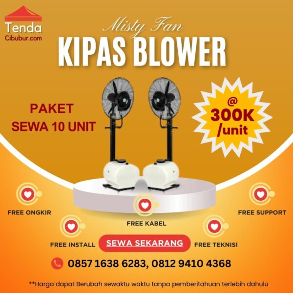 Paket Sewa 10 Unit Kipas Angin Air Blower