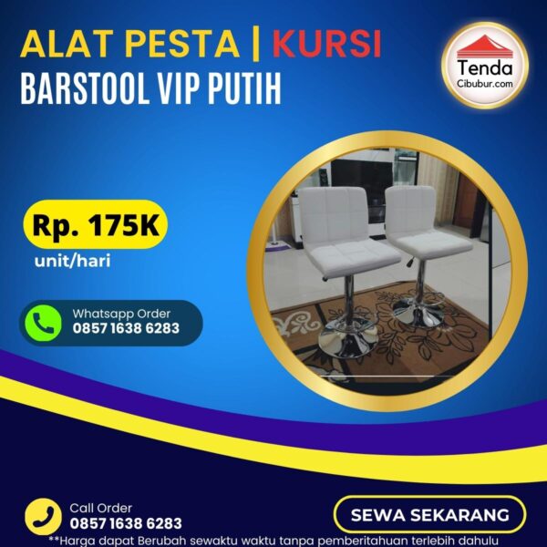 Sewa Barstool VIP Putih