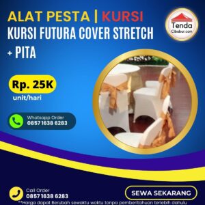 Sewa Kursi Futura Cover Stretch + Pita