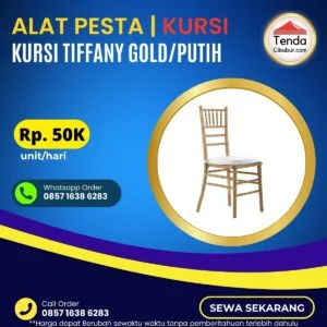 Sewa Kursi Tiffany Gold/Putih