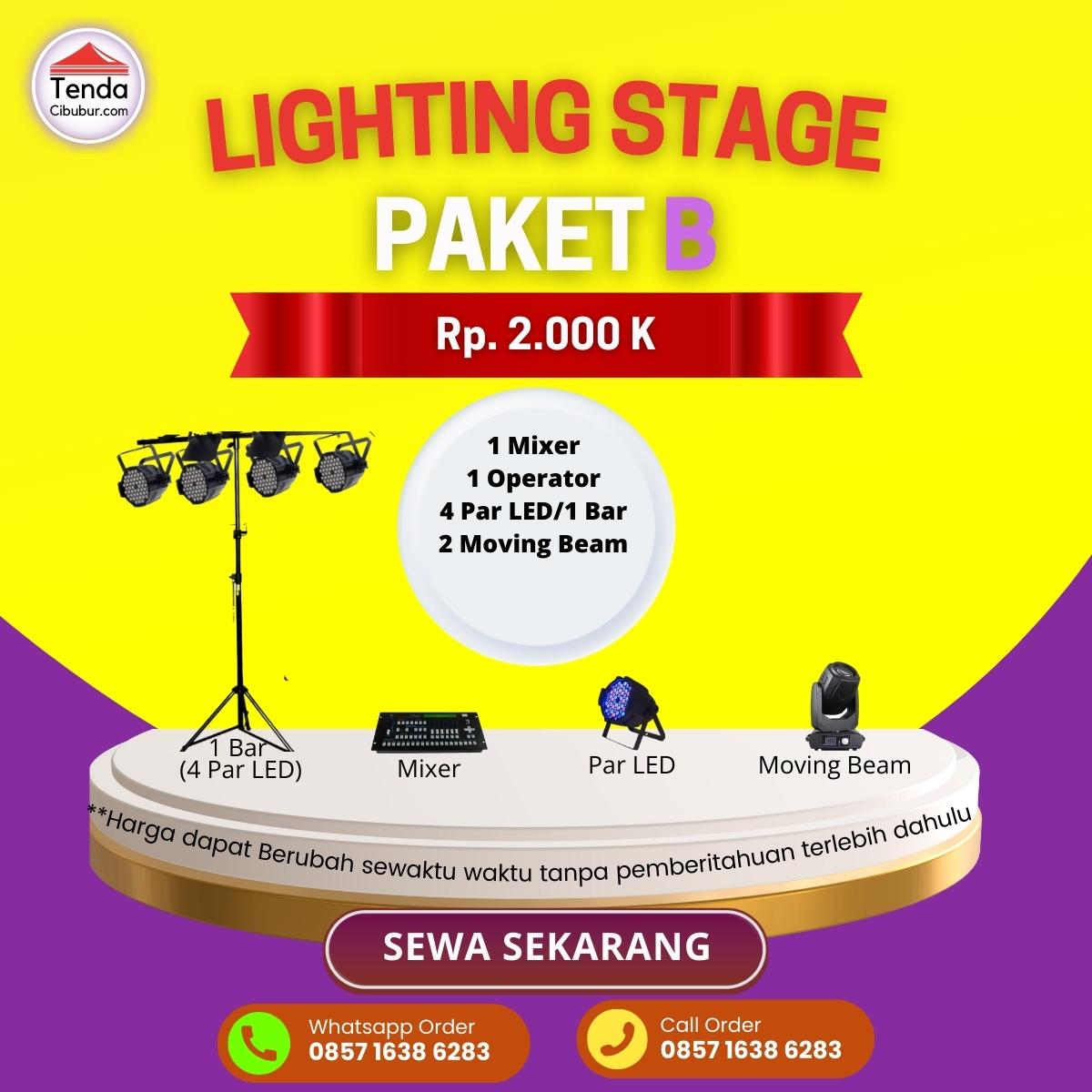 Sewa Lighting Stage Paket B - Tenda Cibubur