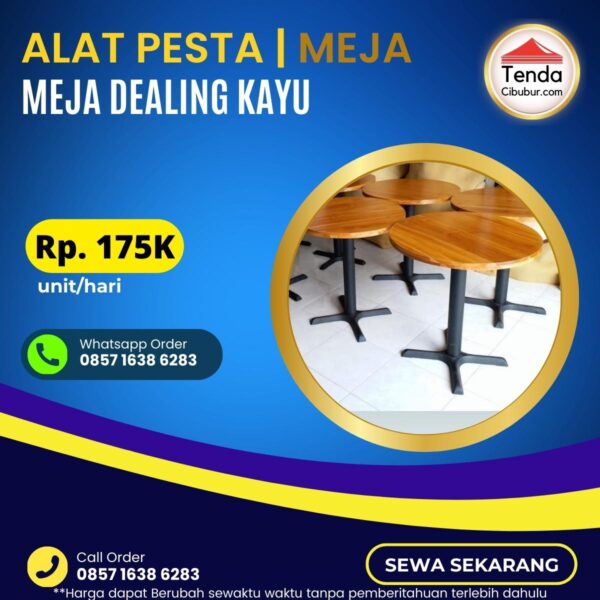 Sewa Meja Dealing Kayu