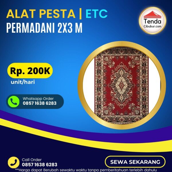 Sewa Permadani 2x3 m