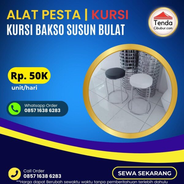 Sewa kursi bakso susun bulat