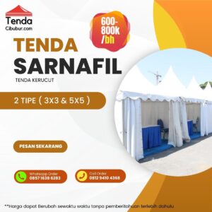 Sewa tenda sarnafil 3x3