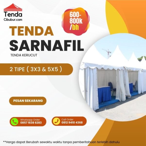 Sewa tenda sarnafil 3x3