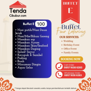 Buffet Paket E dari Tendacibubur.com: Pilihan Sajian Lengkap dan Istimewa untuk Setiap Acara