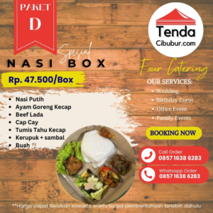 Paket D Nasi Box dari TendaCibubur.com: Pilihan Lezat untuk Berbagai Acara