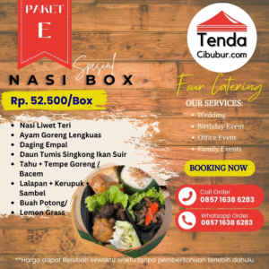 Paket E Nasi Box dari Tendacibubur.com: Hidangan Spesial untuk Setiap Acara